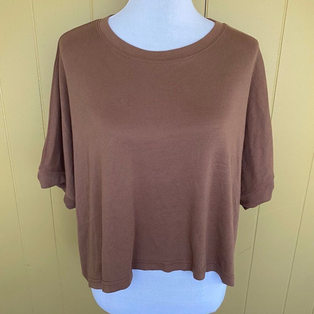 Dokotoo women S scoopneck short sleeve oversize 3/4 sleeve top
